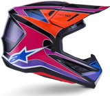 ALPINESTARS SUPERTECH SM7 S-M7 ENDURO HELMET FUSE ECE06 BLUE PURPLE PINK GLOSSY