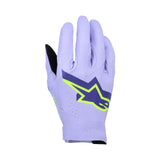 Alpinestars Supertech MX Textile Gloves - Lavender Violet Fluo Yellow