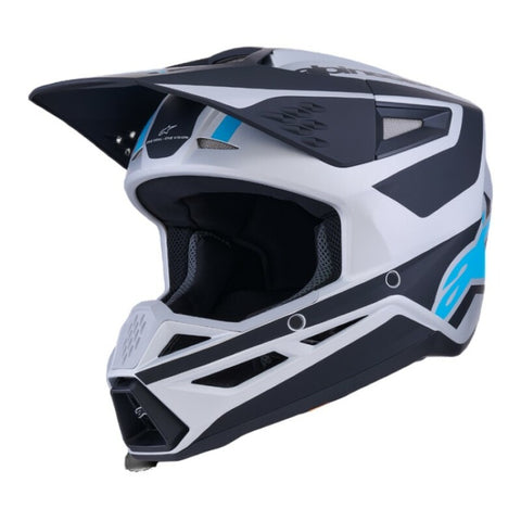 ALPINESTARS S-M3 SM3 HEAT HELMET SILVER BLUE