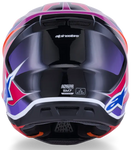ALPINESTARS SUPERTECH SM7 S-M7 ENDURO HELMET FUSE ECE06 BLUE PURPLE PINK GLOSSY