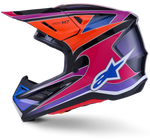 ALPINESTARS SUPERTECH SM7 S-M7 ENDURO HELMET FUSE ECE06 BLUE PURPLE PINK GLOSSY