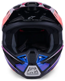 ALPINESTARS SUPERTECH SM7 S-M7 ENDURO HELMET FUSE ECE06 BLUE PURPLE PINK GLOSSY