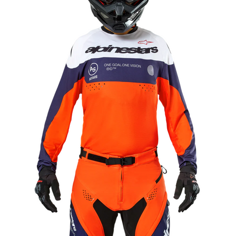 ALPINESTARS PRO-DURA JERSEY NAVY HOT ORANGE