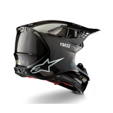 ALPINESTARS SUPERTECH SM10 S-M10 CARBON SOLID GLOSSY BLACK ENDURO HELMET